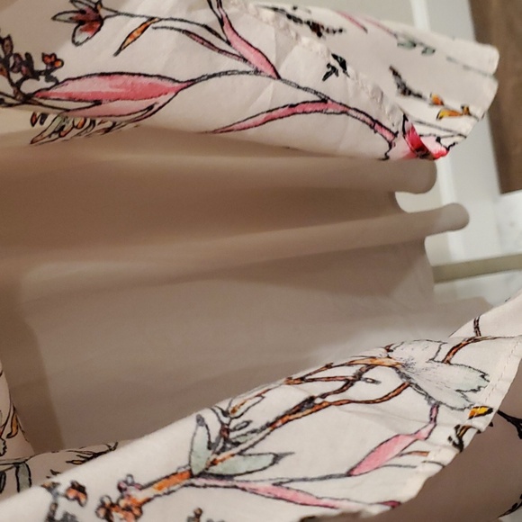 NWT Ecote Urban Outfitters Long Sleeve Floral Print Flowy Mini Dress Woman 10 - Picture 2 of 10